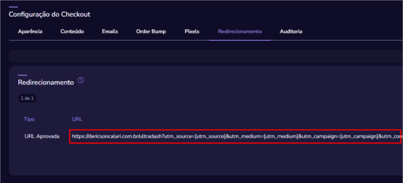 Redirecionamento para página de Upsell com parâmetros de URL